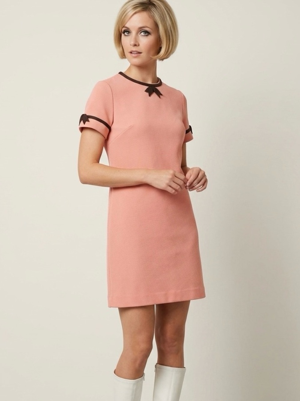 Handmade 60s Mod Retro Mini Shift Dress Size M